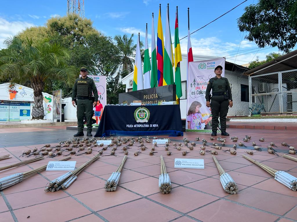 Policía Incauta 250 Kilos de Pólvora Destinada para Noche de Velitas en Neiva